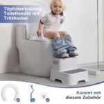 DEANIC Toilettensitz für Kinder mit Tritthocker – 2-in-1 Toilettentrainer ab 1 Jahr – Bild 3