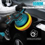 RAYLEEY Akku-Poliermaschine für Makita 18V – 8-stufige Exzenterpolierer für Autodetailing – Bild 4