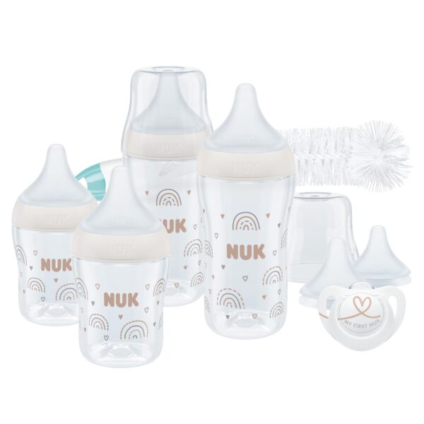 NUK Perfect Match Perfect Start Set – 9-teiliges Babyflaschen-Set ab 0 Monaten