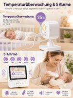 BURNNOVE Babyphone mit Kamera – 720P HD, 96H Akku, ohne WLAN für sicheres Babymonitoring – Bild 9