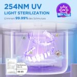 KLiHD Ultraschallreiniger 45000Hz mit UV-Licht – 200ml Zahnersatz & Schmuck Reiniger – Bild 4