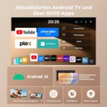 TOPTRO TP2 Mini Beamer 4K – Android 14 Smart Projektor mit 270° Drehbar & WiFi 6 – Bild 2