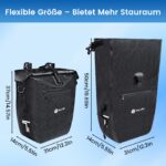 Toyvile Gepäckträgertaschen 2er Set 48L – Wasserdicht, Reflektierend & 3in1 Tragsystem – Bild 3