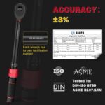 VANPO 3/8 Zoll Drehmomentschlüssel 5-60 Nm – Profi-Set mit Adapter & Verlängerung – Bild 2