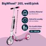 HUDORA BigWheel 205 Scooter – Aluminium-Tretroller höhenverstellbar bis 100kg – Bild 3
