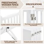 Yaheetech Absperrgitter 60,5 x 201,5 cm – Faltbares Hundegitter für Treppen & Küche – Bild 5