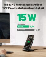 INIU Wireless Charger 2er Set mit 15W Schnellladung – Kabellose Ladestation für iPhone & Samsung – Bild 2