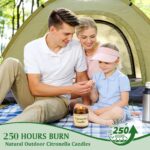 KIYTARBOO Citronella Kerze Outdoor 2er Set – 250h Brenndauer für Garten & Terrasse – Bild 5