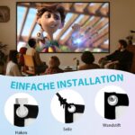 72 Zoll Beamer Leinwand LEORFI – Tragbare Projektionswand für Indoor & Outdoor – Bild 5