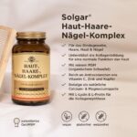 SOLGAR Haut-, Haare-, Nägel-Komplex mit OptiMSM® – 120 Tabletten Schönheit von innen – Bild 2