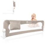 Lionelo Eva Bettgitter 150 cm – Sicheres Rausfallschutz Kinderbett mit 180° Klappfunktion