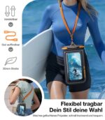 TORRAS IP68 Wasserdichte Handyhülle mit Doppelfächern – 500g Auftrieb für Wassersport – Bild 8