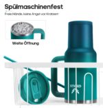 Gedux Thermobecher 1,2L mit Strohhalm – Doppelwandige Vakuumisolierung für unterwegs – Bild 6