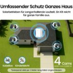 aosu Solar Überwachungskamera Aussen 4er-Kit mit Aosubase – 2K, PIR, Farblichtsicht – Bild 3