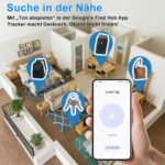 Tisoutec 4er Pack Android Smart Tag – Google Find My Bluetooth Tracker für Schlüssel & Koffer – Bild 4