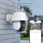 VISION WELL Solar Überwachungskamera 2K PTZ – 360° Aussen WLAN IP Kamera mit Personenerkennung – Bild 6