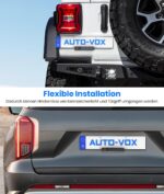 AUTO-VOX Solar Rückfahrkamera kabellos – 5" 1080P Monitor mit IP69K Wasserschutz – Bild 7