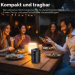 aowoka Bluetooth Lautsprecher mit RGB-Licht – IPX7 Wasserdicht, 15h Akku, Bluetooth 5.4 – Bild 9
