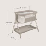 Lionelo Luna Beistellbett 2in1 mit Matratze – Co-Sleeping für Neugeborene bis 9 kg – Bild 2