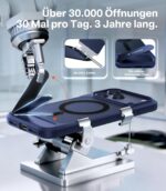 TORRAS Ostand L1 iPhone 17 Pro Hülle mit MagSafe & Titan-Ständer – Militärschutz Matt Blau – Bild 7