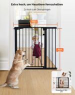 COMOMY Türschutzgitter 91,5cm Extra Hoch – Treppenschutzgitter ohne Bohren für Baby, Kinder & Haustiere – Bild 2