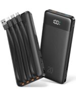 Orfeika 20000mAh Powerbank mit 4 Kabeln – 20W PD-Schnellladung für iPhone, Galaxy & mehr