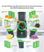 Genius Nicer Dicer Electro Deluxe Set 32-tlg – Elektrischer Gemüsehobel mit 9 Einsätzen – Bild 6