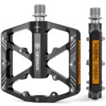 GEWAGE Fahrradpedale 9/16" mit Reflektoren & CNC-Aluminium – Sicherer Grip für MTB & Rennrad