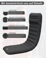 CIXMUS Aufblasbare Isomatte 12 cm mit Fussepumpe & Kopfkissen – Camping Luftmatratze für Wandern – Bild 6