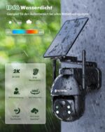 YESYAMO 2K Überwachungskamera Aussen mit Akku & Solarpanel – 355° Pan-Tilt WLAN Kamera – Bild 6