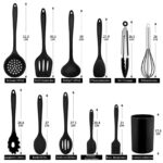 Homikit 12-teiliges Silikon Küchenhelfer Set – Hitzebeständige Kochutensilien mit Halter – Bild 3