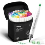 Ohuhu Alkohol Marker Set 48 Farben – Doppelspitze Pinsel & Breitmarker für Künstler