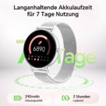 Gydom Smartwatch Damen Rund 1.27" mit Metallarmband – Fitnessuhr mit Telefonfunktion & SpO2 – Bild 7