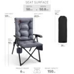 EVER ADVANCED Campingstuhl Faltbar mit 4-fach verstellbarer Rückenlehne – bis 150 kg – Bild 3