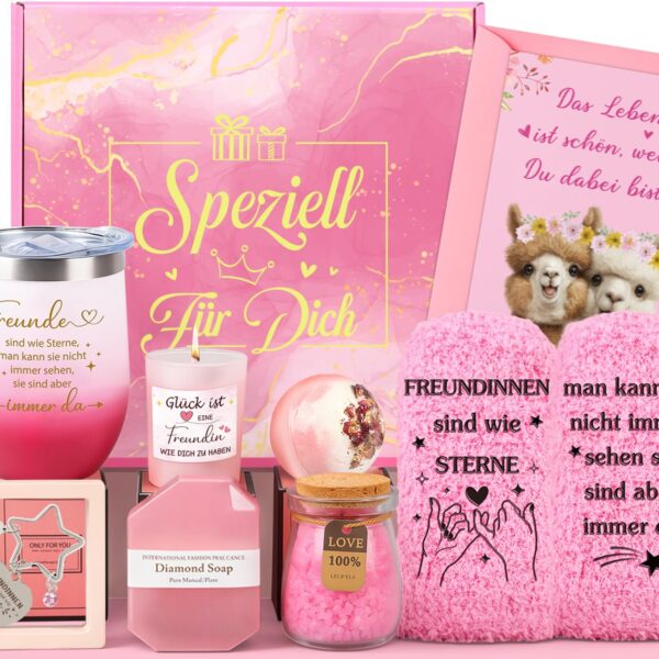 Giftota Wellness Geschenkset für Frauen – Thermobecher & Spa-Produkte in Geschenkbox