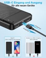 AsperX Power Bank 10000mAh 2er-Set – Externes Ladegerät mit USB-C für iPhone & iPad – Bild 7