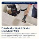 Bissell SpotClean Mini Polsterreiniger – Kompakter Nasssauger mit 12.000 Pa Saugkraft – Bild 10