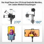 ATUMTEK 3-in-1 Selfie Stick Stativ mit Bluetooth-Fernbedienung – Aluminium Handy Halter – Bild 3