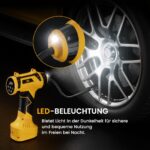 Ipflin Elektrische Akku-Luftpumpe 150PSI – Tragbarer Kompressor für Auto, Fahrrad & Motorrad – Bild 7