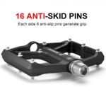 GEWAGE Fahrradpedale 9/16" mit 3 Lagern – Leichte CNC-Flachpedale für Rennrad & MTB – Bild 3