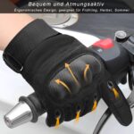 COZOME Motorradhandschuhe Herren mit Touchscreen & Gelenkschutz – Atmungsaktiv für Sommer – Bild 7