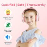 EarFun Kinder-Kopfhörer Bluetooth mit 85/94dB Lautstärkeschutz – 40h Akku, Rosa – Bild 2