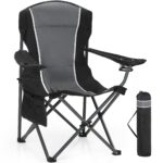 HIGH POINT SPORTS Campingstuhl XXL bis 160kg – Klappbar mit Getränkehaltern & Kühltasche