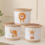Tidelit 3-teiliges Aufbewahrungskorb-Set mit Tiermotiven – Kinderzimmer Organizer für Spielzeug & Kleidung – Bild 7