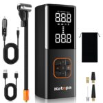 Kotopa Elektrische Luftpumpe 150 PSI – Akku Kompressor mit Powerbank für Auto, Fahrrad & Motorrad