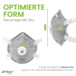 AirGearPro FFP3 Atemschutzmaske mit Ventil – CE 2797 zertifiziert für Feinstaub & Aerosole – Bild 10