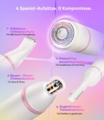 Birch 4-in-1 Damenrasierer mit Doppelring-Klingen – Elektrischer Haarentferner für Gesicht & Bikinizone – Bild 7