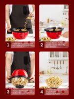 FOHERE Popcornmaschine 3.5L – Elektrischer Popcorn Maker mit Antihaftbeschichtung für Zuhause – Bild 3