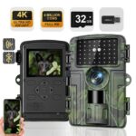 Lutranstra PR5000 4K Wildkamera – 60MP mit WLAN-App & 25m Nachtsicht IP66