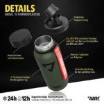 ABOVE. Isolierflasche 1L Edelstahl – Thermosflasche 12H heiss & 24H kalt – Bild 3